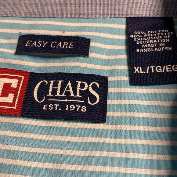 CHAPS Striped Preppy Button Down Shirt - Picture 6 of 7